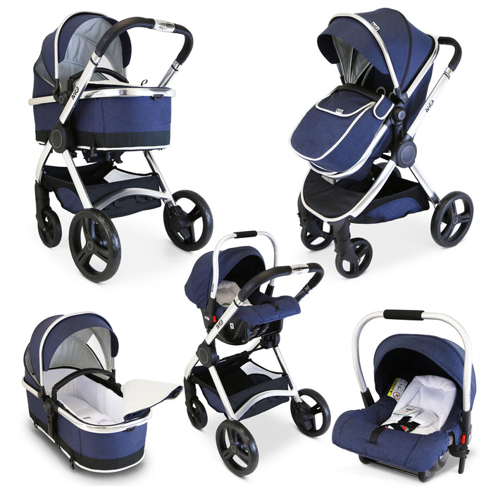 (x6 Units) MiO All In One 3 in 1 Pram System (Blueberry)