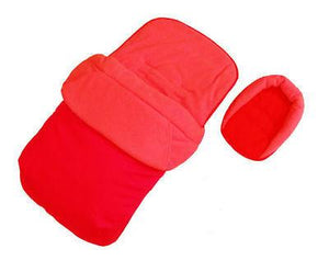 (x6 Units) Footmuff & Head hugger - Warm Red